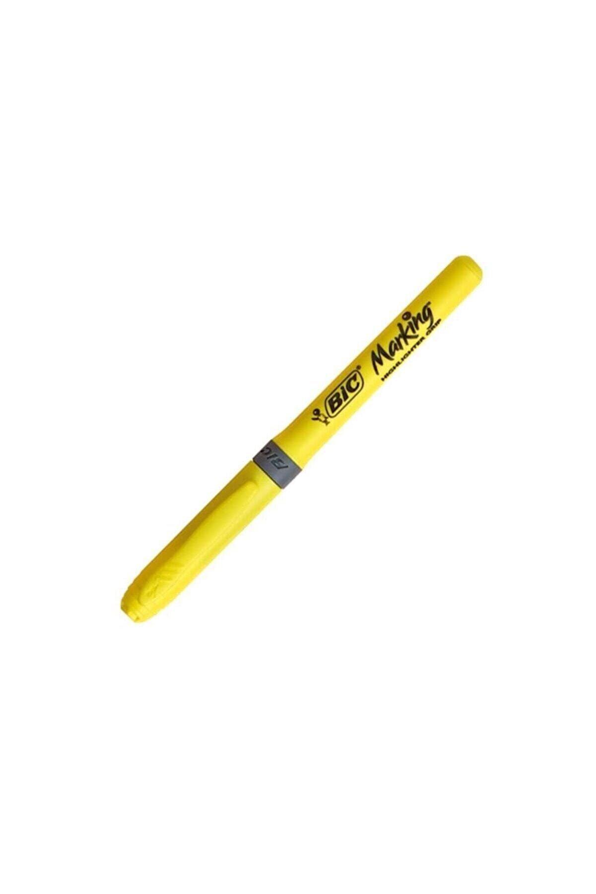 Bic Fosforlu Kalem Brite Line Grip Sarı Kalem Tipi (12 Li Paket)