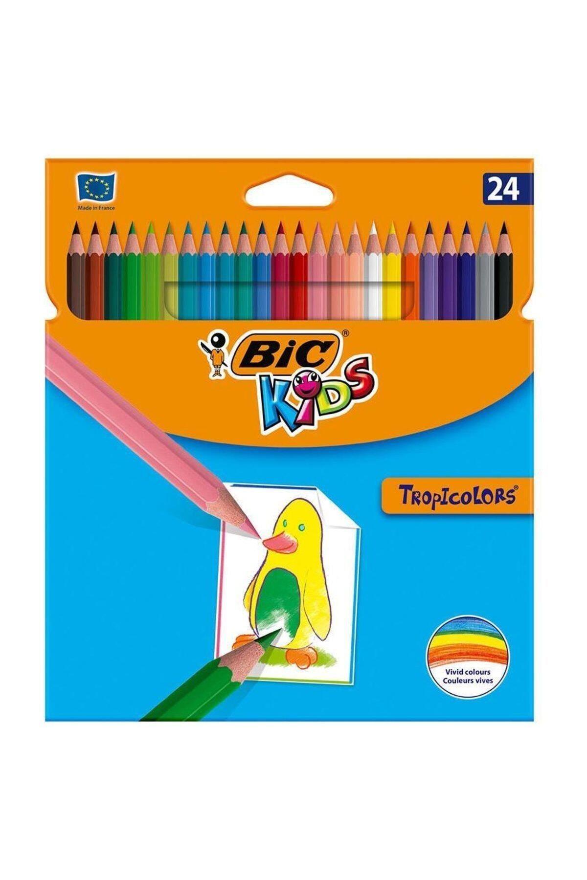 Bic Kids Tropicolors Kuru Boya Kalemi 24 Renk Tam Boy