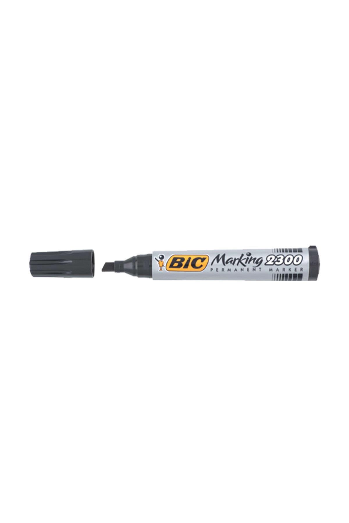 Bic Markör Permanent Kesik Uçlu Siyah (12 Li Paket)