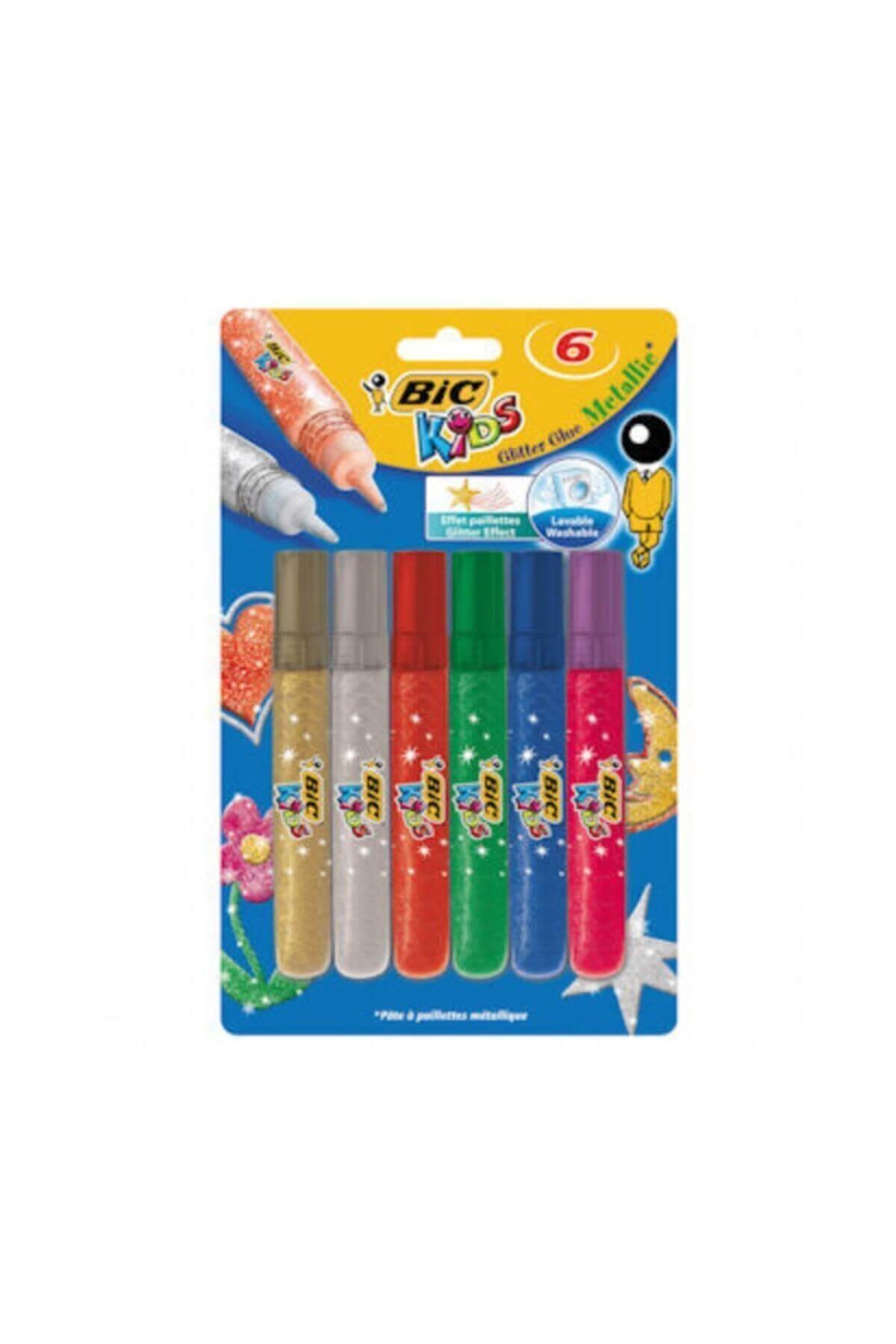 Bic Sıvı Yapıştırıcı Simli Metalik Renkler 6 Lı Paket