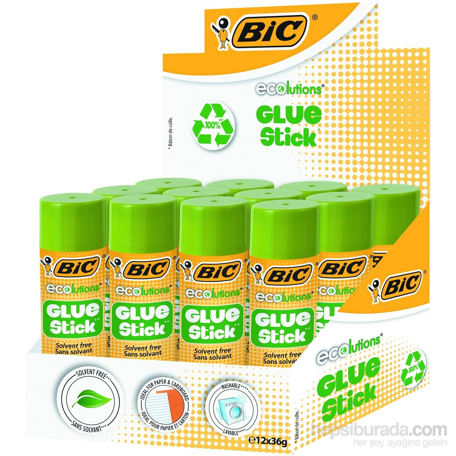 Bic Stick Yapıştırıcı Ecolutions 36 GR (12 Adet Stick Yapıştırıcı)