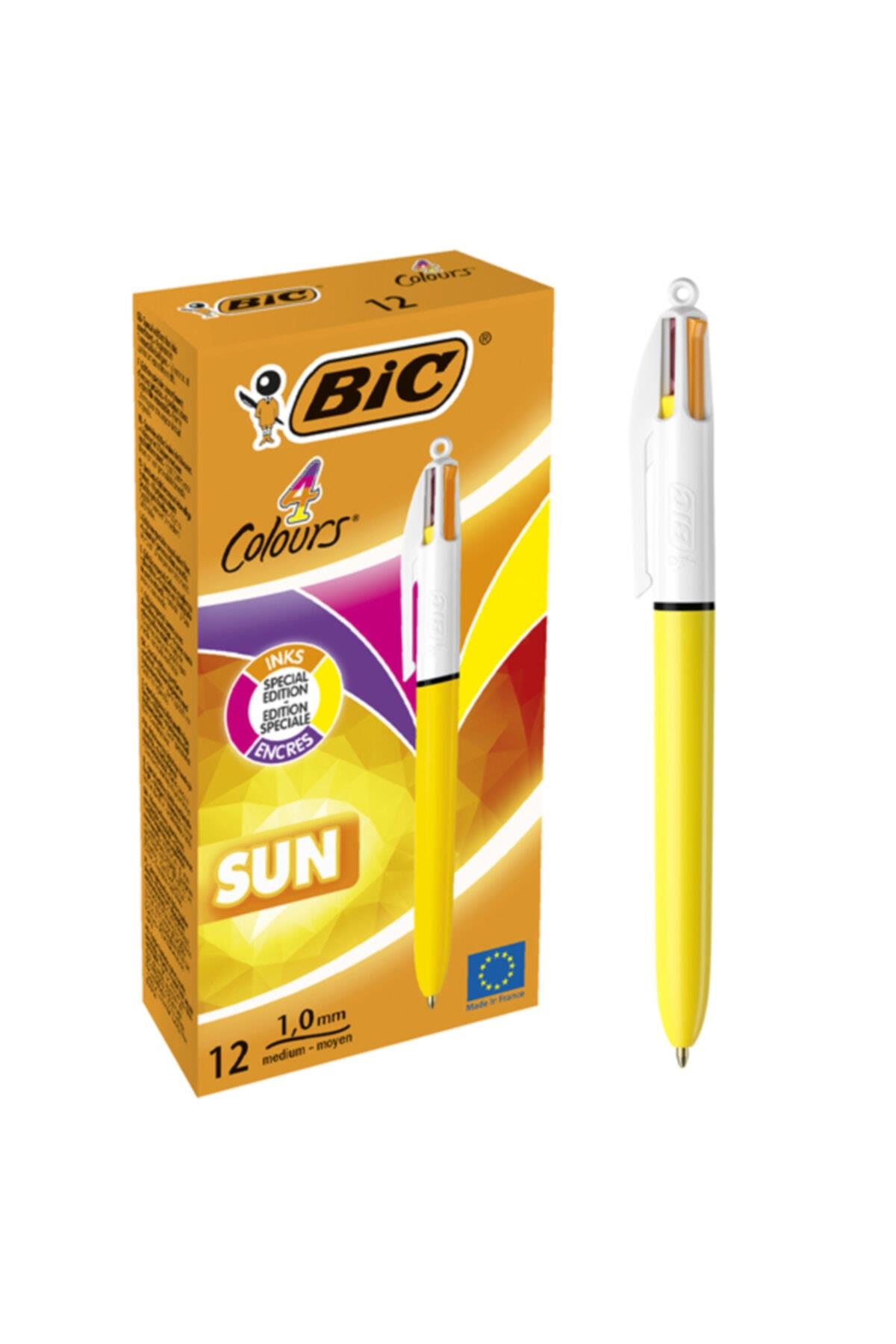 Bic 4 Renk Tükenmez Kalem 1 Kalem 4 Farklı Renk Tükenmez Kalem (12 Li Paket)