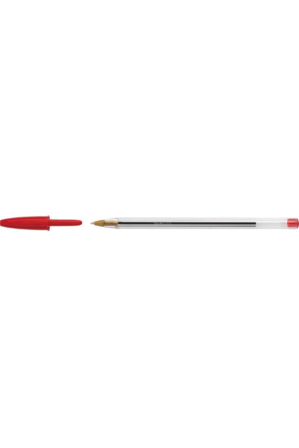 Bic Kırmızı Tükenmez Kalem Cristal 1 MM Kırmızı Medium (50 Li Paket)