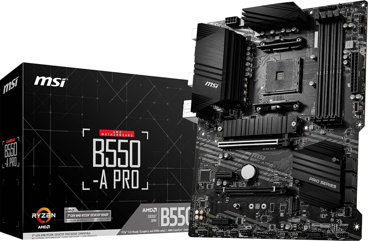 Msı B550-A Pro AM4 DDR4 Bellek 4400(OC) HDMI DP M.2 USB3.2 ATX Anakart