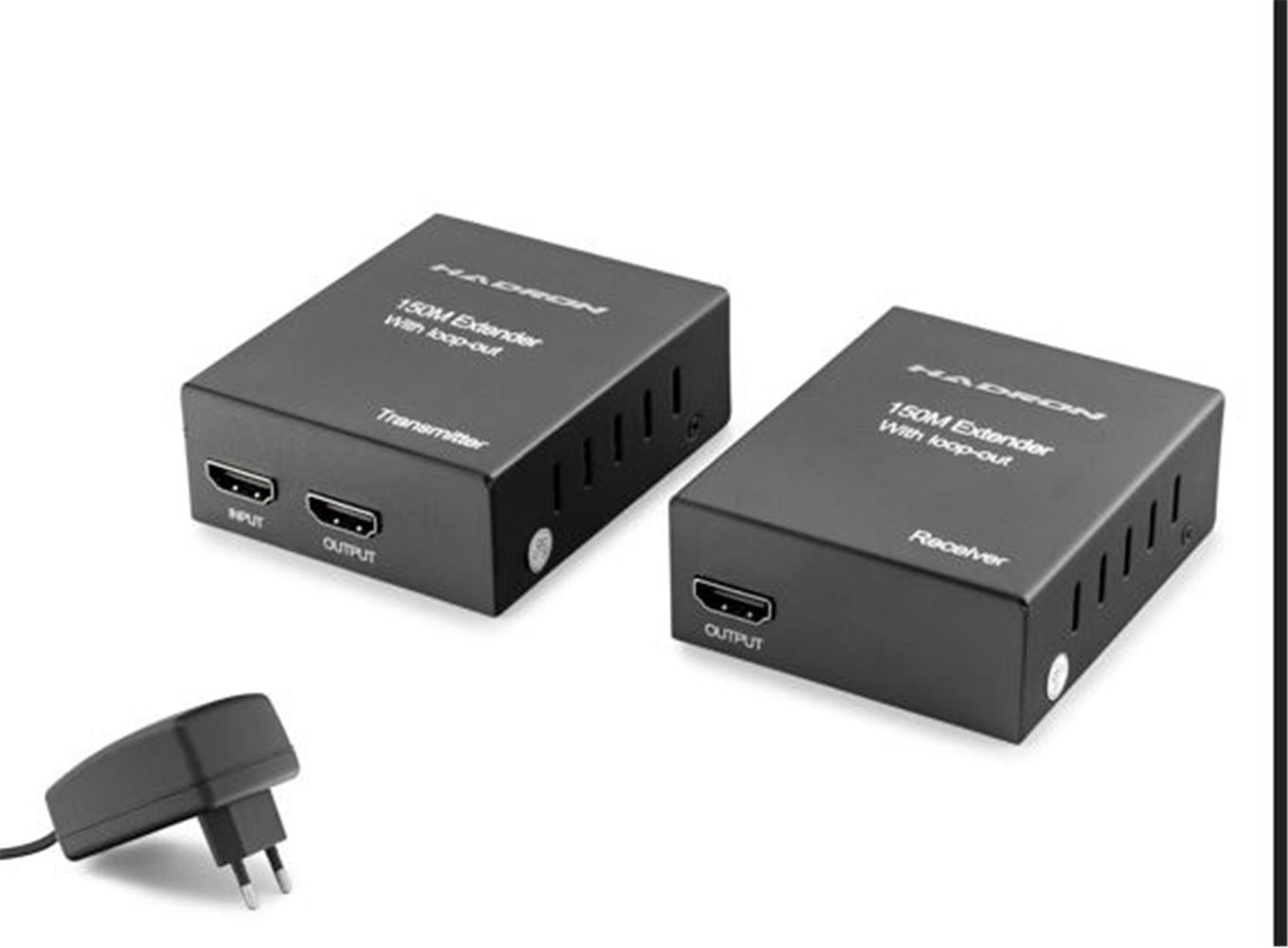 Hadron Hdx1369 150M Hdmi Extender Loop Out 1080P  Siyah