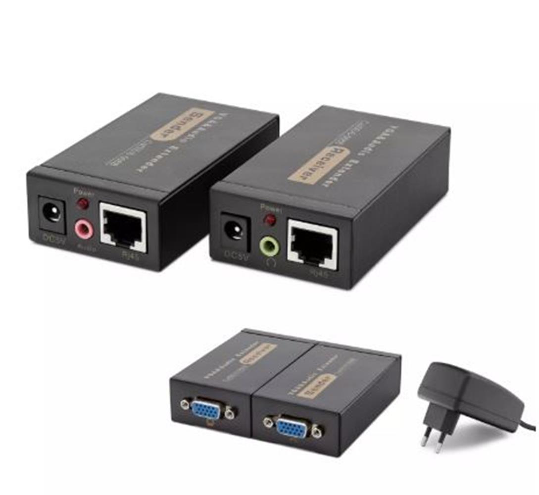 Hadron Hdx1318 100M Vga + Audio Extender 1920×1440 @ 60Hz  Siyah
