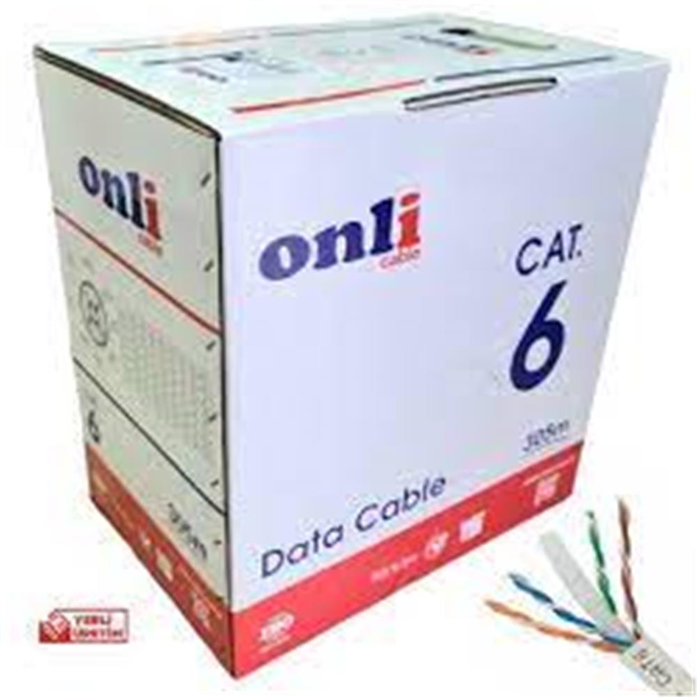 Onli ON-6001 U-UTP 24 AWG CCA 305 Metre Cat6 Kablo