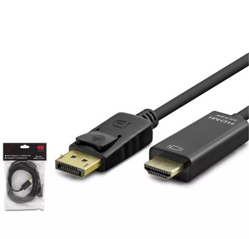 HADRON HDX7797 DISPLAY (M) TO HDMI (M) KABLO 4K 30HZ 3M SİYAH