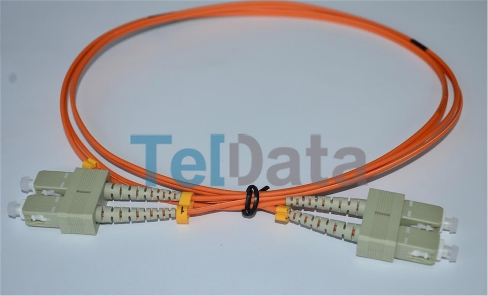 TELDATA TLD-SCMM85 SC-UPC-SC-UPC MM DX OM2 1 METRE FIBER OPTIK PATCHCORD