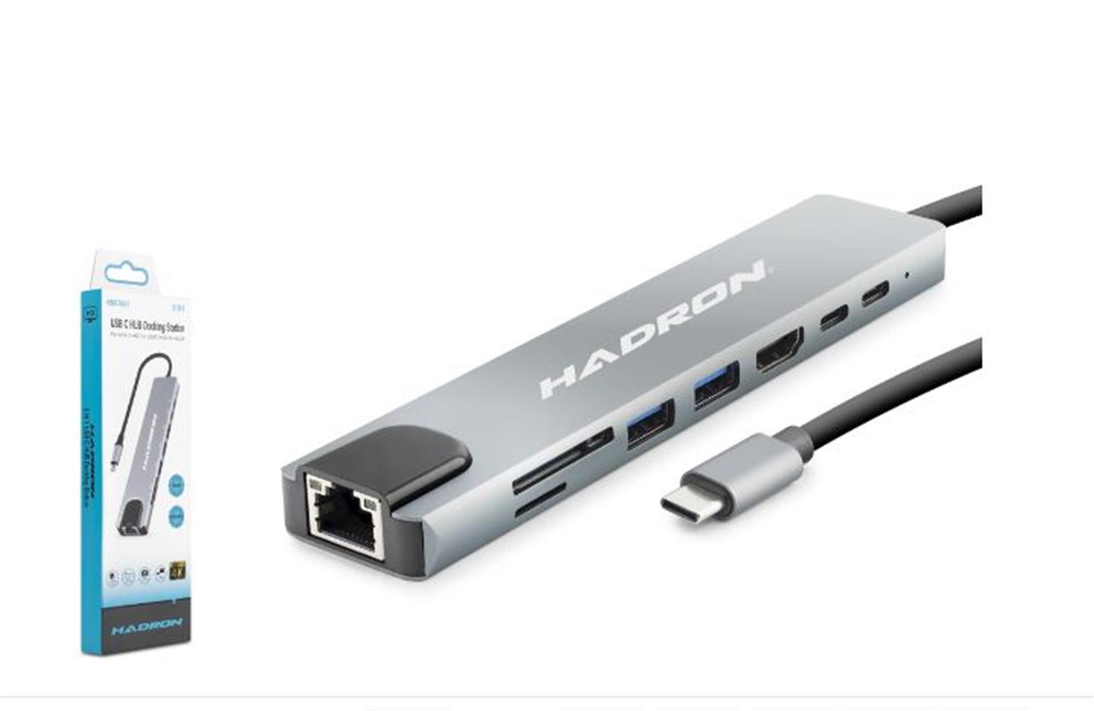 HADRON HDX7841 TYPE-C TO HDTV HDMI 4K 30HZ + VGA 2IN1 GRİ