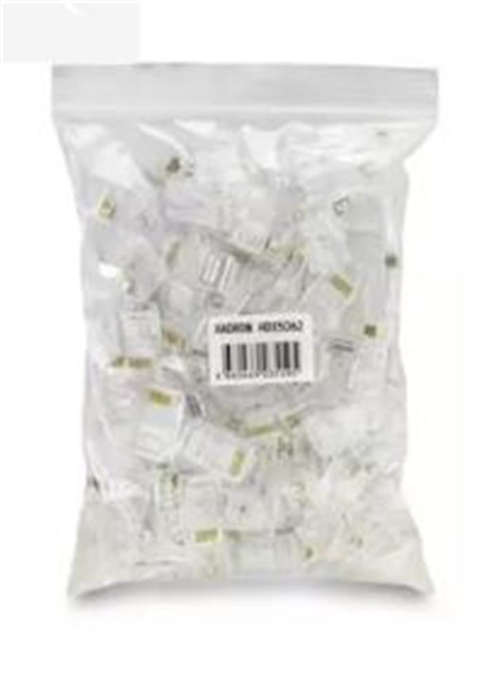 Hadron Hdx5062 Cat5 Konnektör Ez Rj45 Delikli 100Lü Paket Şeffaf