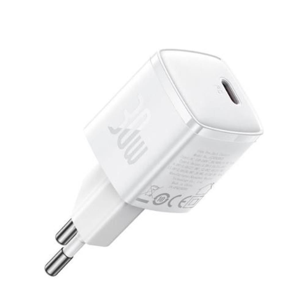 Baseus CCXF000302 30W USB-C Beyaz Şarj Adaptörü