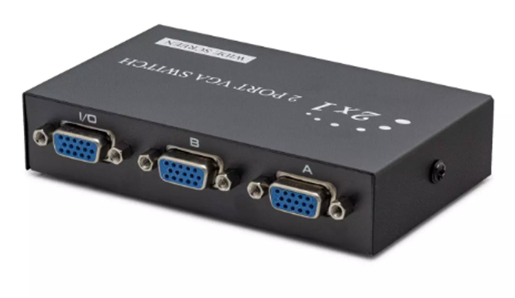 Hadron Hdx1280 2 Port Vga Switch 54Mhz 2Giriş 1Çıkış Butonlu Geçiş