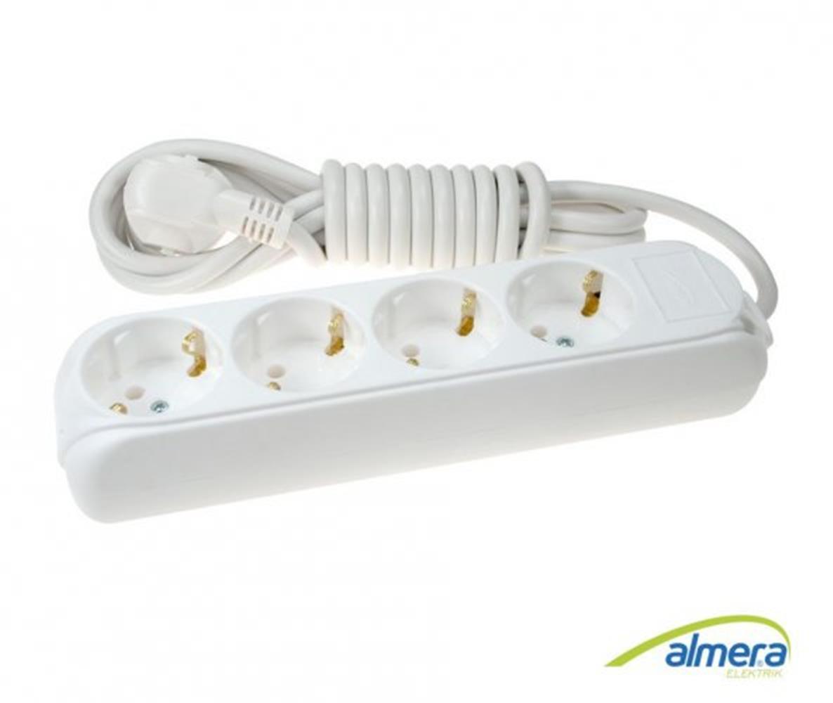 Almera 4lü 3mt Topraklı Priz (9240203)