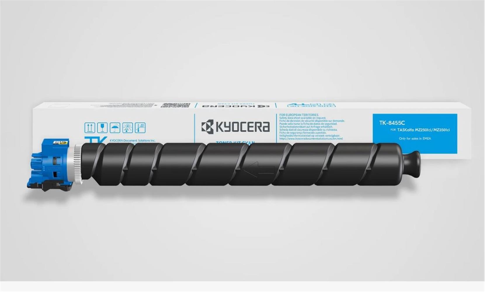 Kyocera TK-8455C Cyan Mavi Orjinal Fotokopi Toneri TASKalfa MZ2501ci 12.000 Sayfa