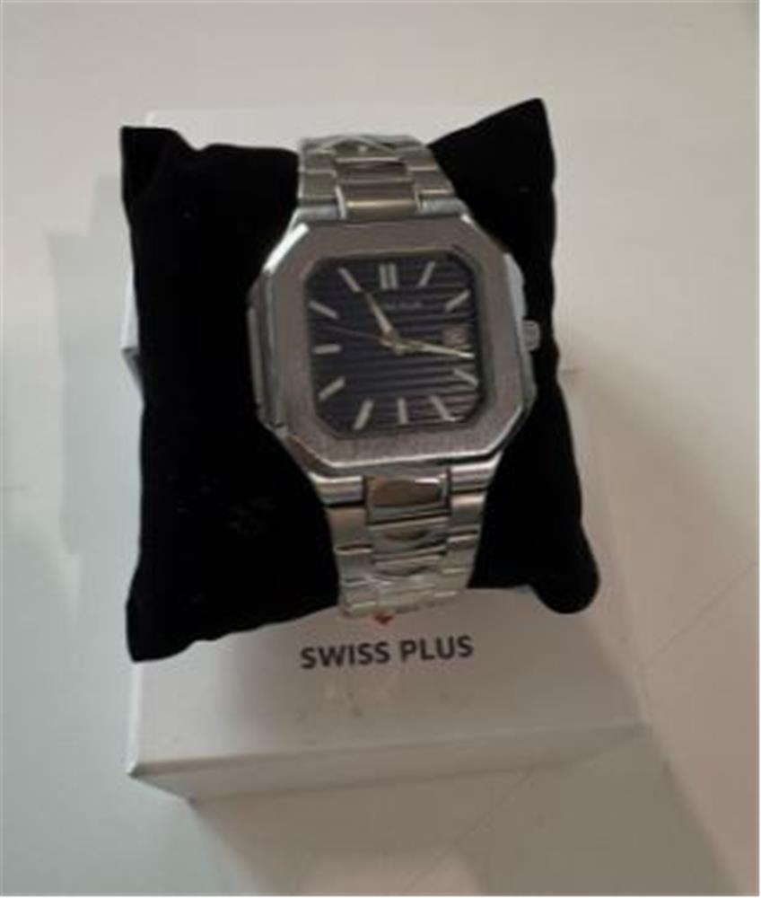 Swiss Plus Man Watch Premium Seri Model-5 RS23146 Blue-Silver(Kol Saati)