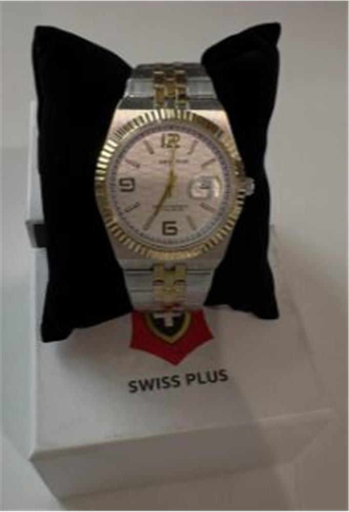 Swiss Plus Man Watch Premium Seri Model-10 ST3442AGS White-Gold(Kol Saati)