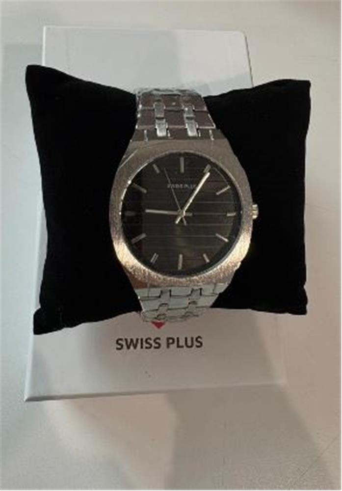 Swiss Plus Man Watch Basic Seri Model-6 ST2302AGP Black-Silver(Kol Saati)
