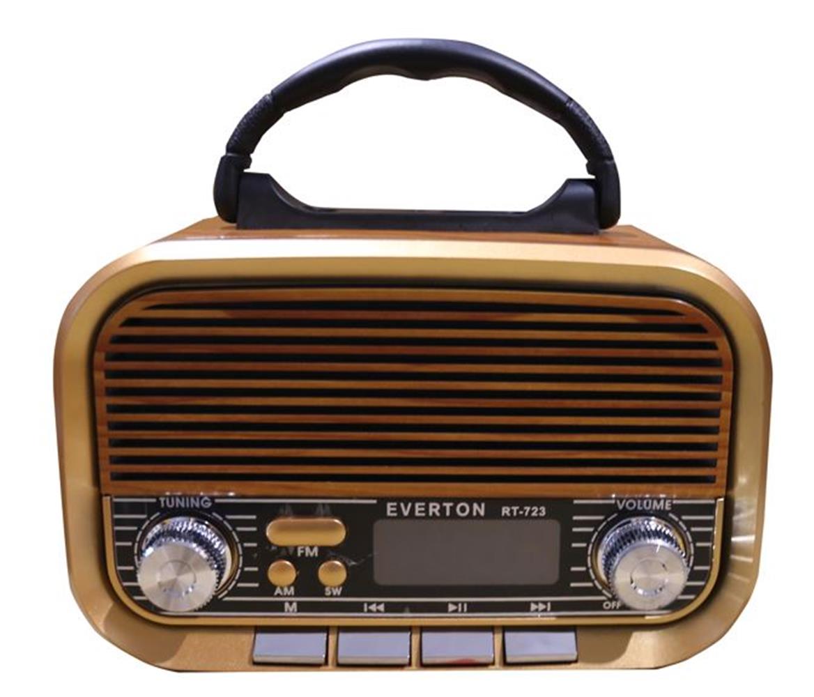 Everton RT-723 Dijital Göstergeli Şarjlı Nostaljik Radyo (AM-FM-SW Wıth BT-USB-TF )