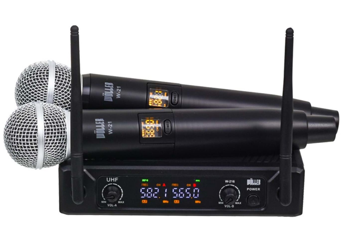 Wöller W-216EE Çift El 16 Kanal UHF Telsiz Mikrofon seti