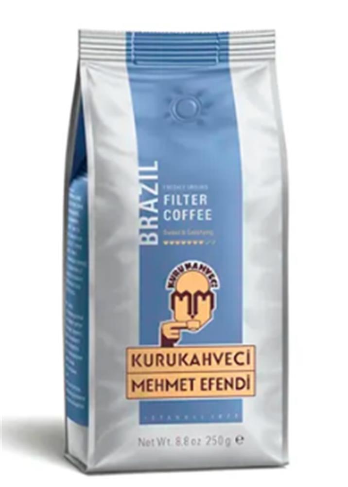 Mehmet Efendi 250gr Brazılan Filtre Kahve ( Freshly Ground ) ( Net WT 8,8 OZ)
