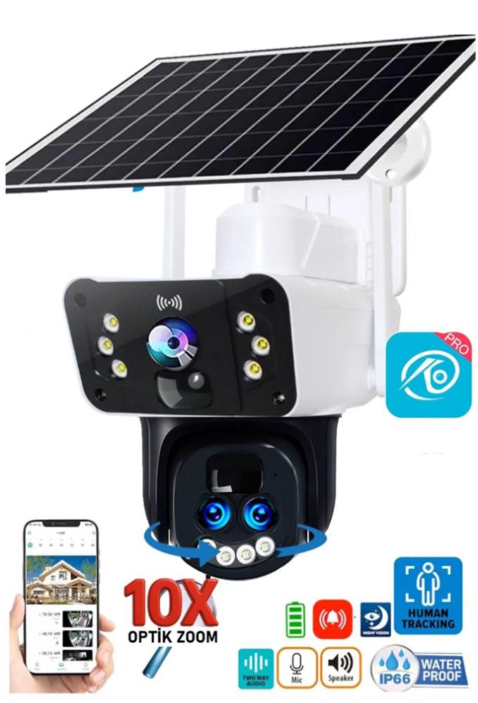 OKam O-KAM-3950 WİFİ solar 10X Optik Zooom Ptz Kamera