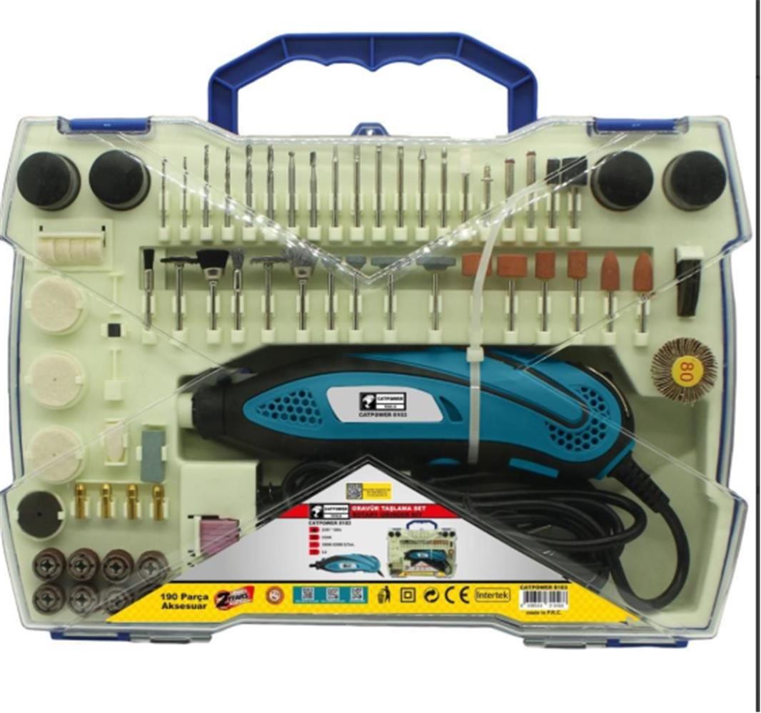 CatPower Cat-8103 Gravür Taşlama Seti 135W 190 Parça