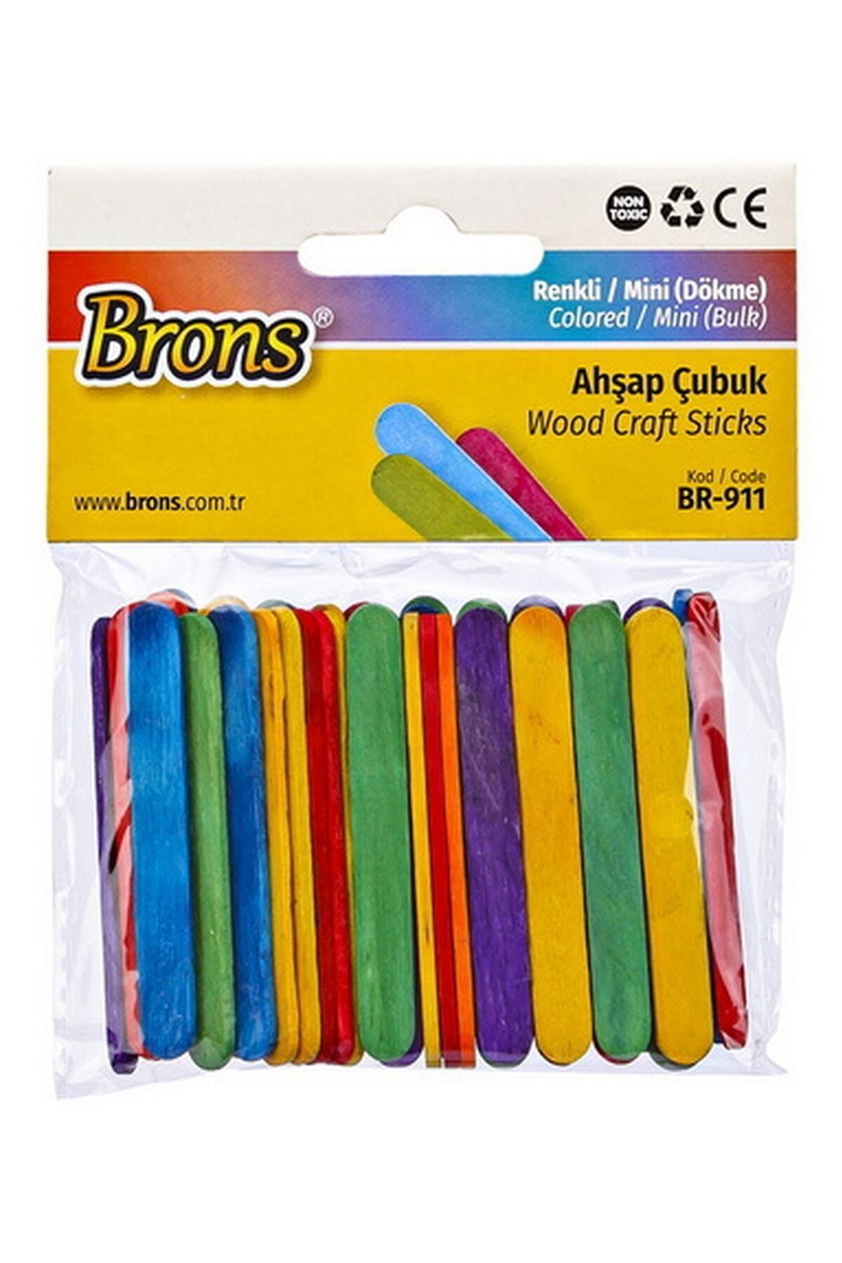 Brons Ahşap Çubuk Renkli Mini Dökme Ahşap Çubuk