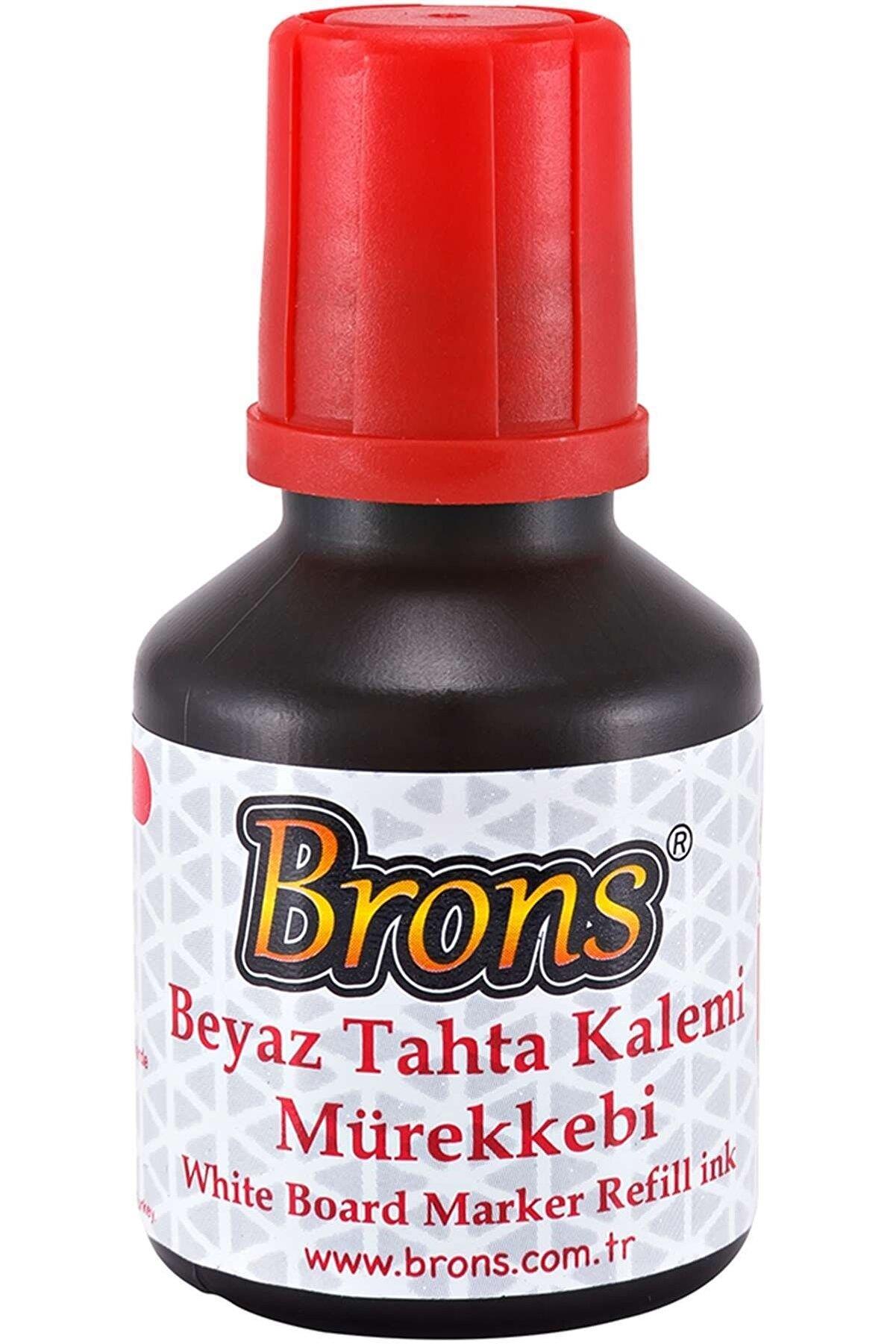 Brons Tahta Kalem Mürekkebi 30 CC Kırmızı Beyaz Tahta Kalem Mürekkebi