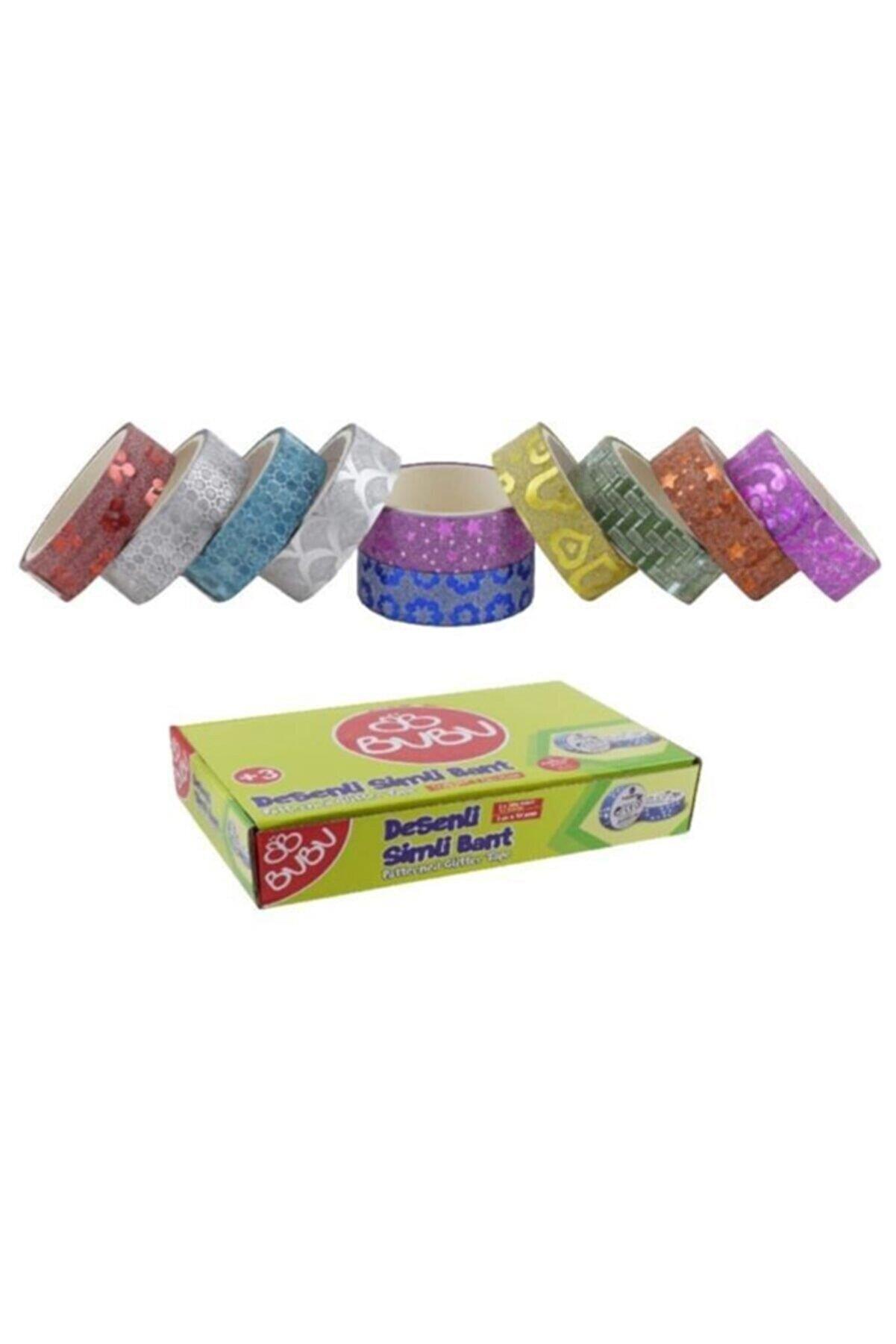 Bu-Bu Bant Desenli Simli Bant (50 Li Paket)