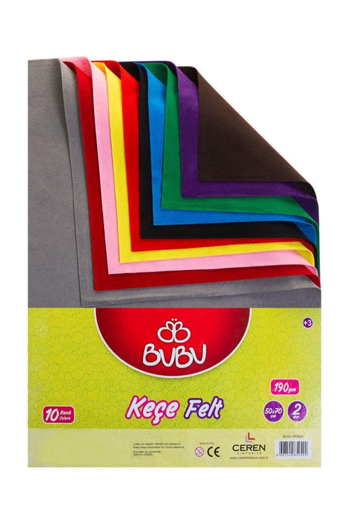 Bu-Bu Keçe 50 x 70 Cm Keçe Karışık Renk 10 Lu