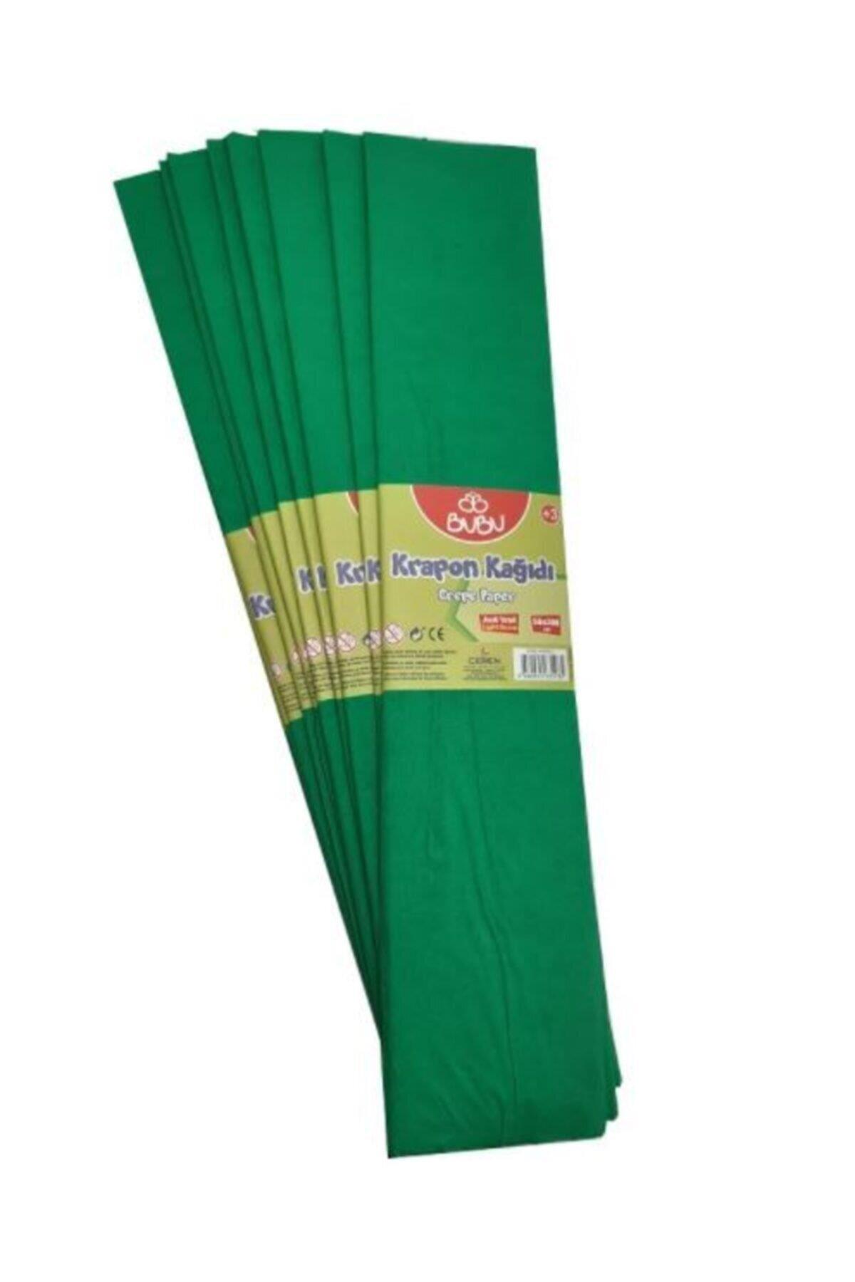 Bu-Bu Krapon Kağıdı Açık Yeşil Krepon Kağıdı (10 Lu Paket)