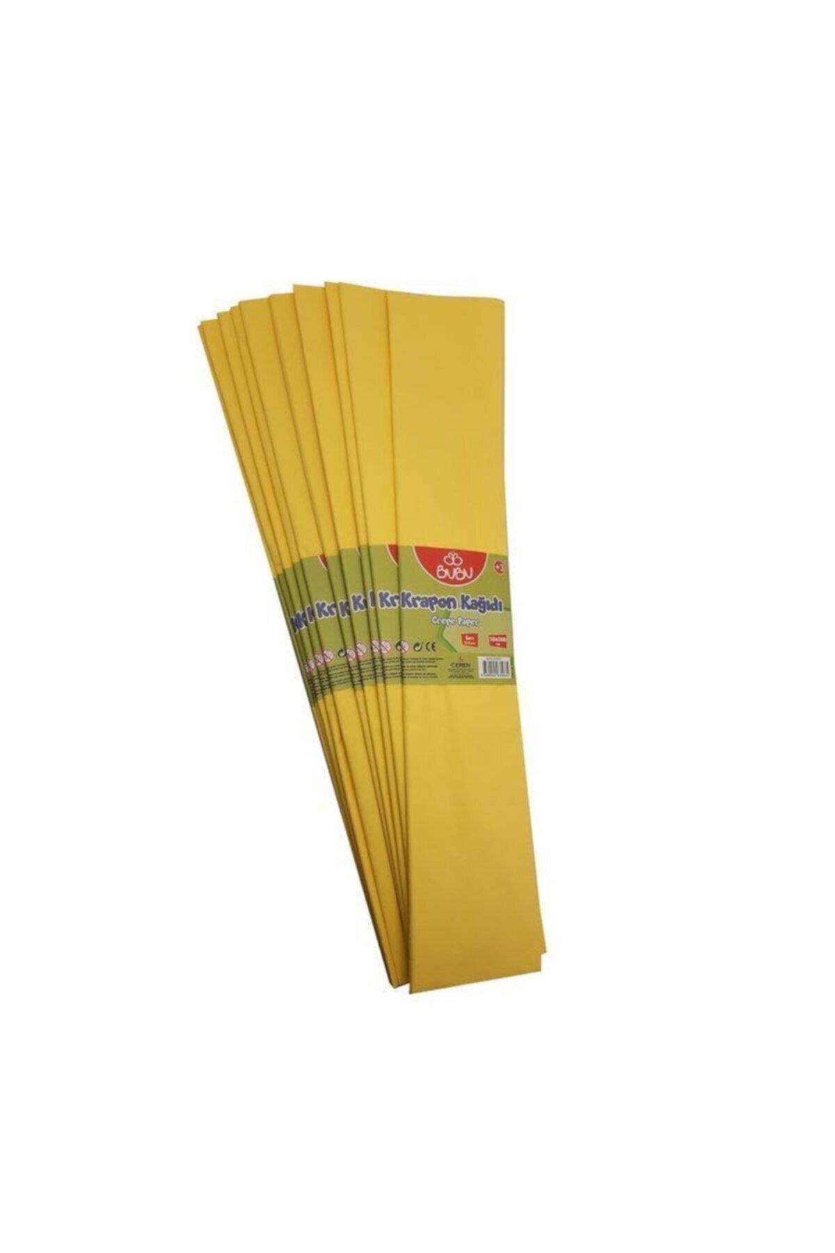 Bu-Bu Krapon Kağıdı Sarı Krapon Kağıdı (10 Lu Paket)