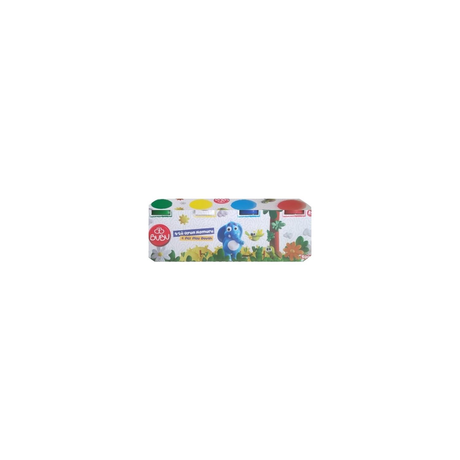 Bu-Bu Oyun Hamuru 4 Renk 500 Gram Oyun Hamuru