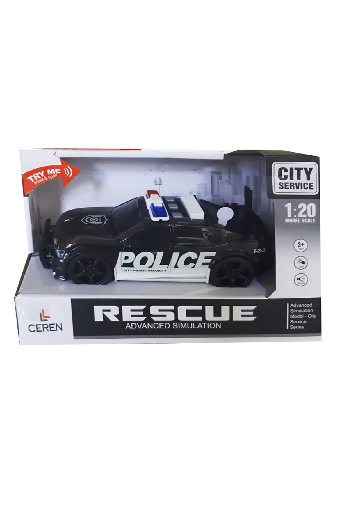 C Toys Işıklı ve Sesli Sürtmeli Polis Arabası 1:20