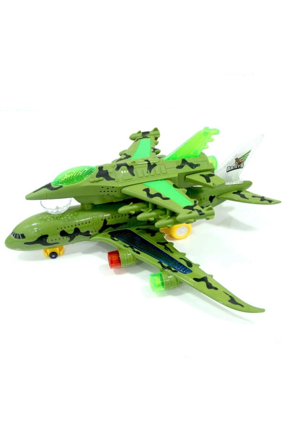 Can Toys Airplane Iki Katlı Pilli Işıklı Sesli Savaş Uçağı 186