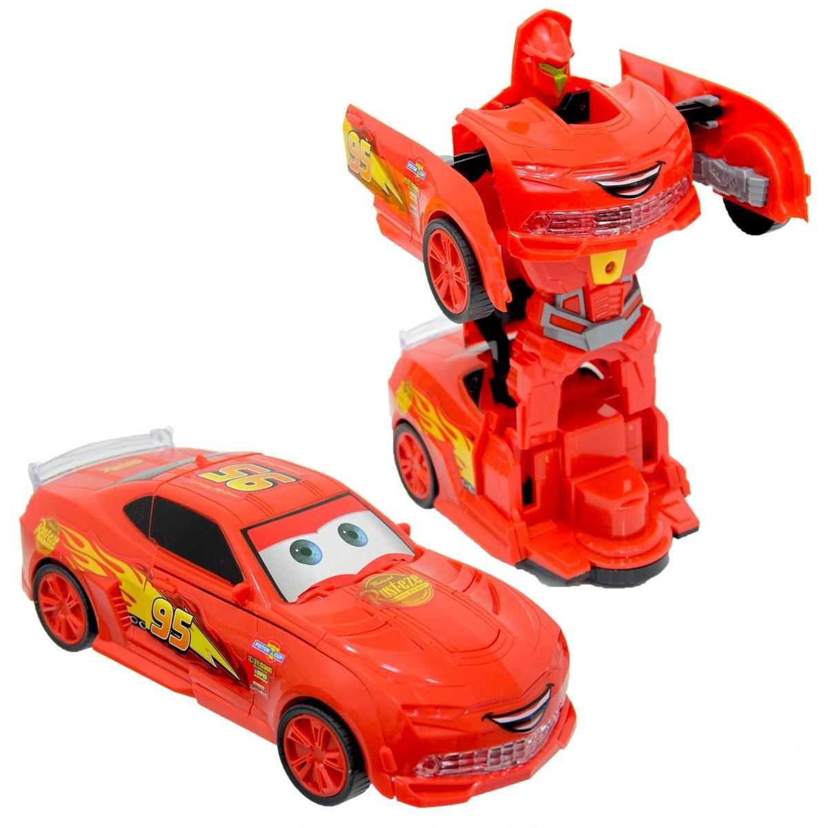 Can Toys Işıklı Armored Fighter Pilli Robota Dönüşen Araba