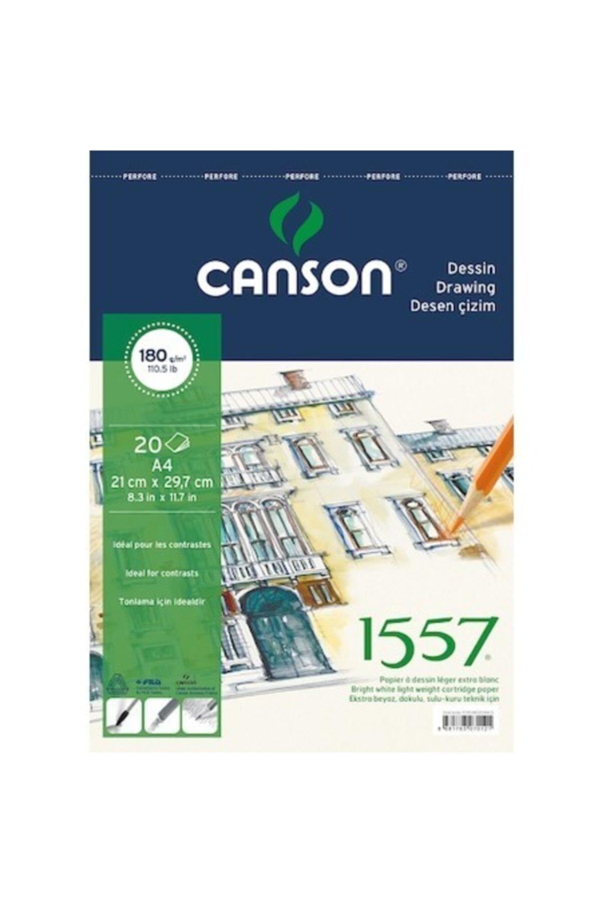 Canson 1557 Resim Ve Çizim Blok 180 GR A4 20 YP Üstten Spiralli