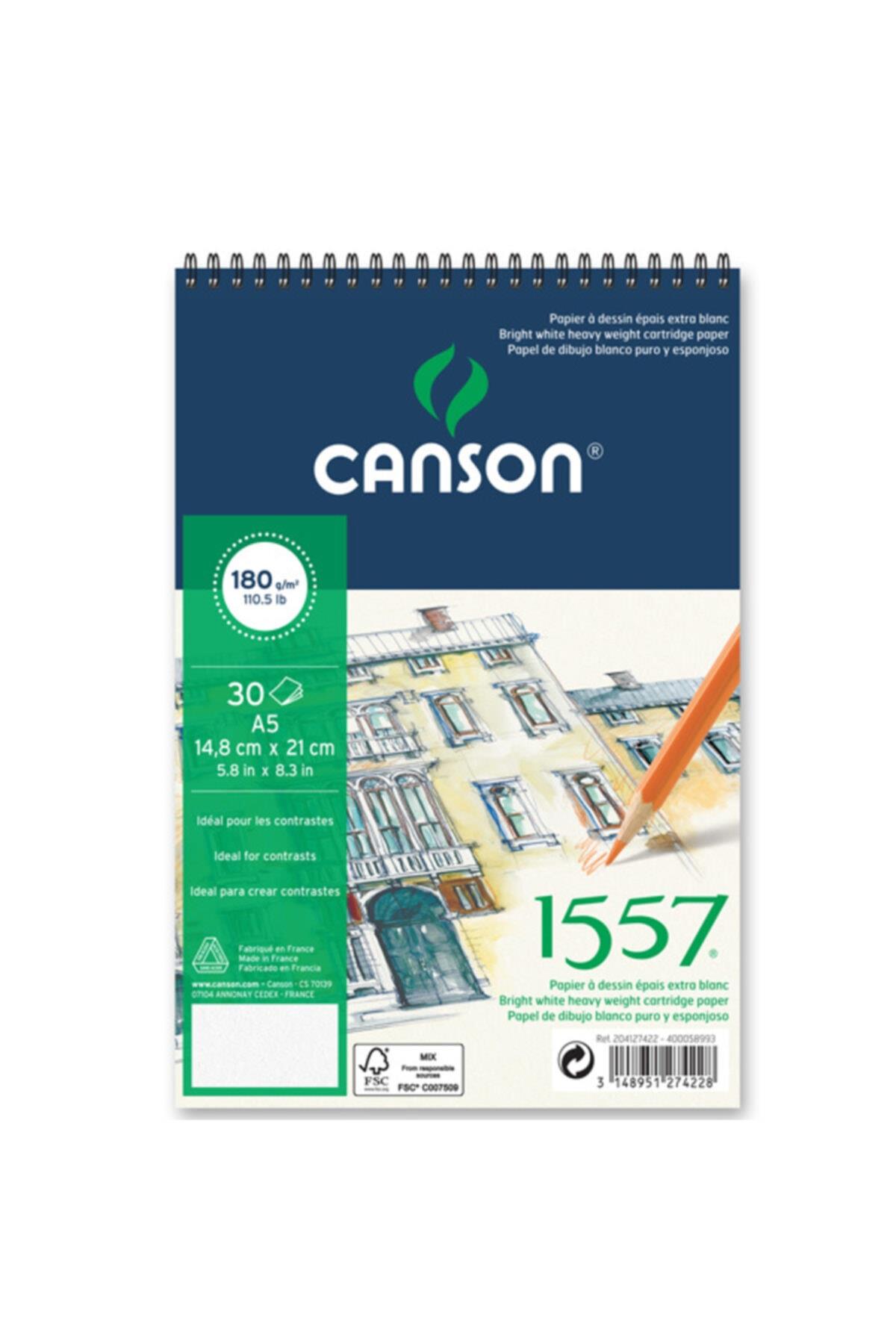 Canson 1557 Resim Ve Çizim Blok 180 GR A5 20 YP Üstten Spiralli