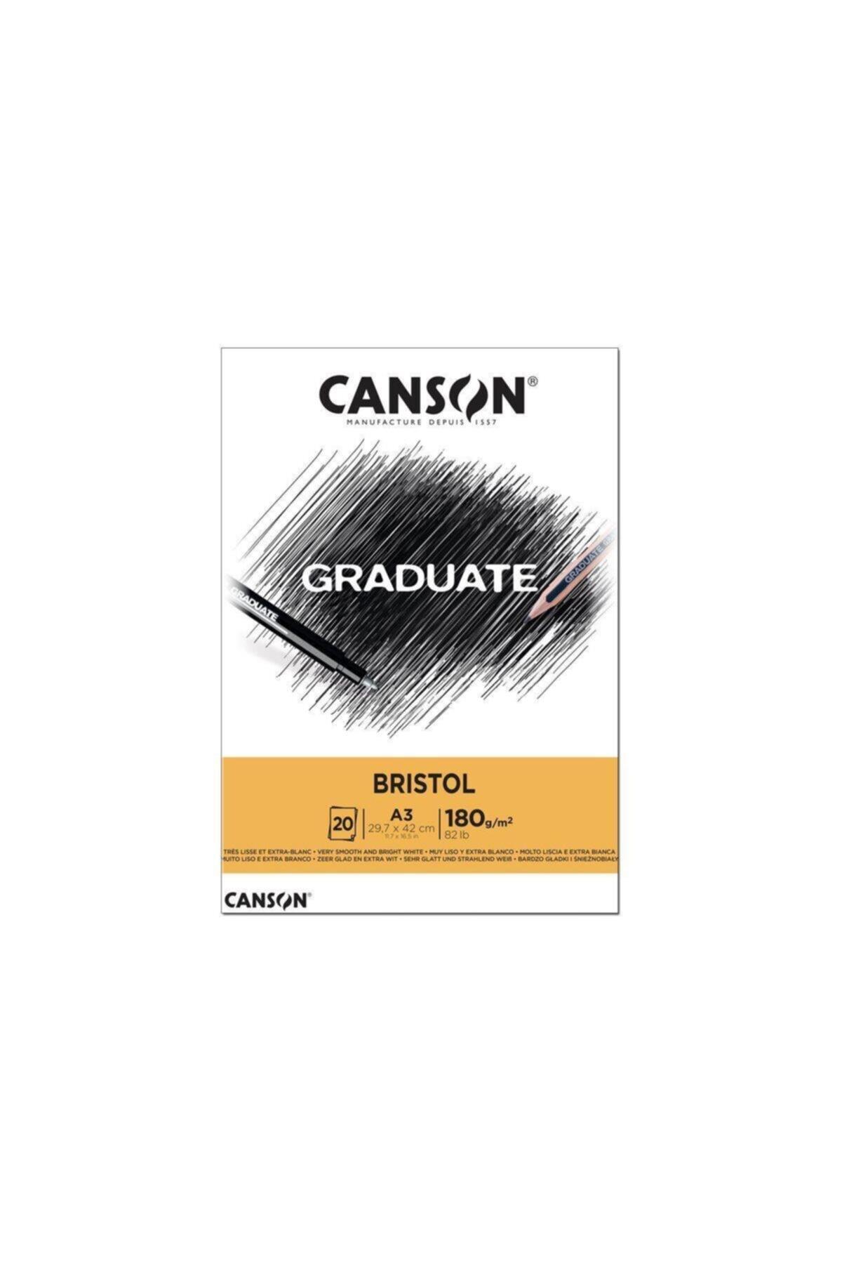 Canson Çizim Bloğu Graduate Cangrad Bristol 20 SY A3 180 GR