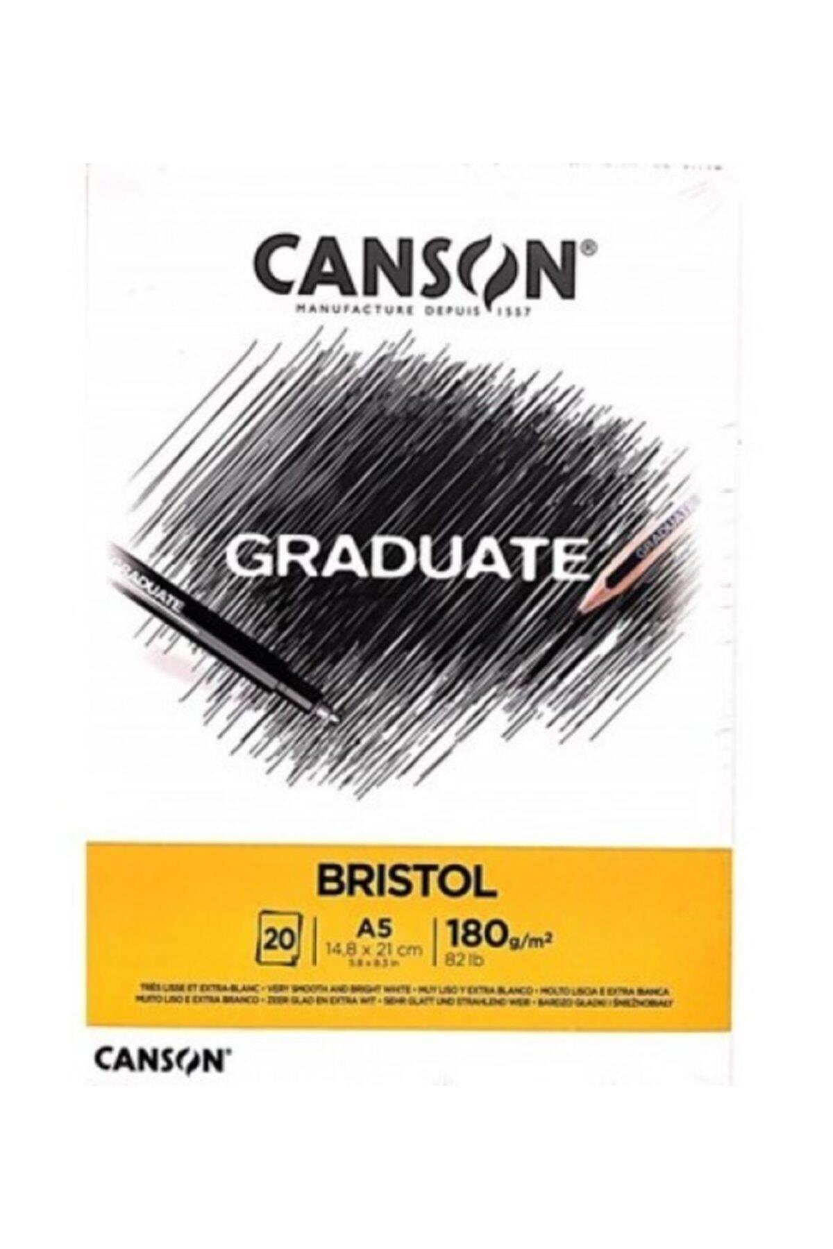Canson Çizim Bloğu Graduate Cangrad Bristol 20 SY A5 180 GR