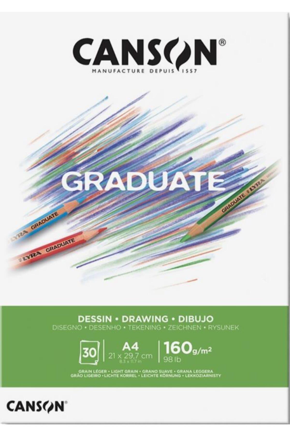 Canson Çizim Bloğu Graduate Dessın Beyaz 30 SY A4 160 GR