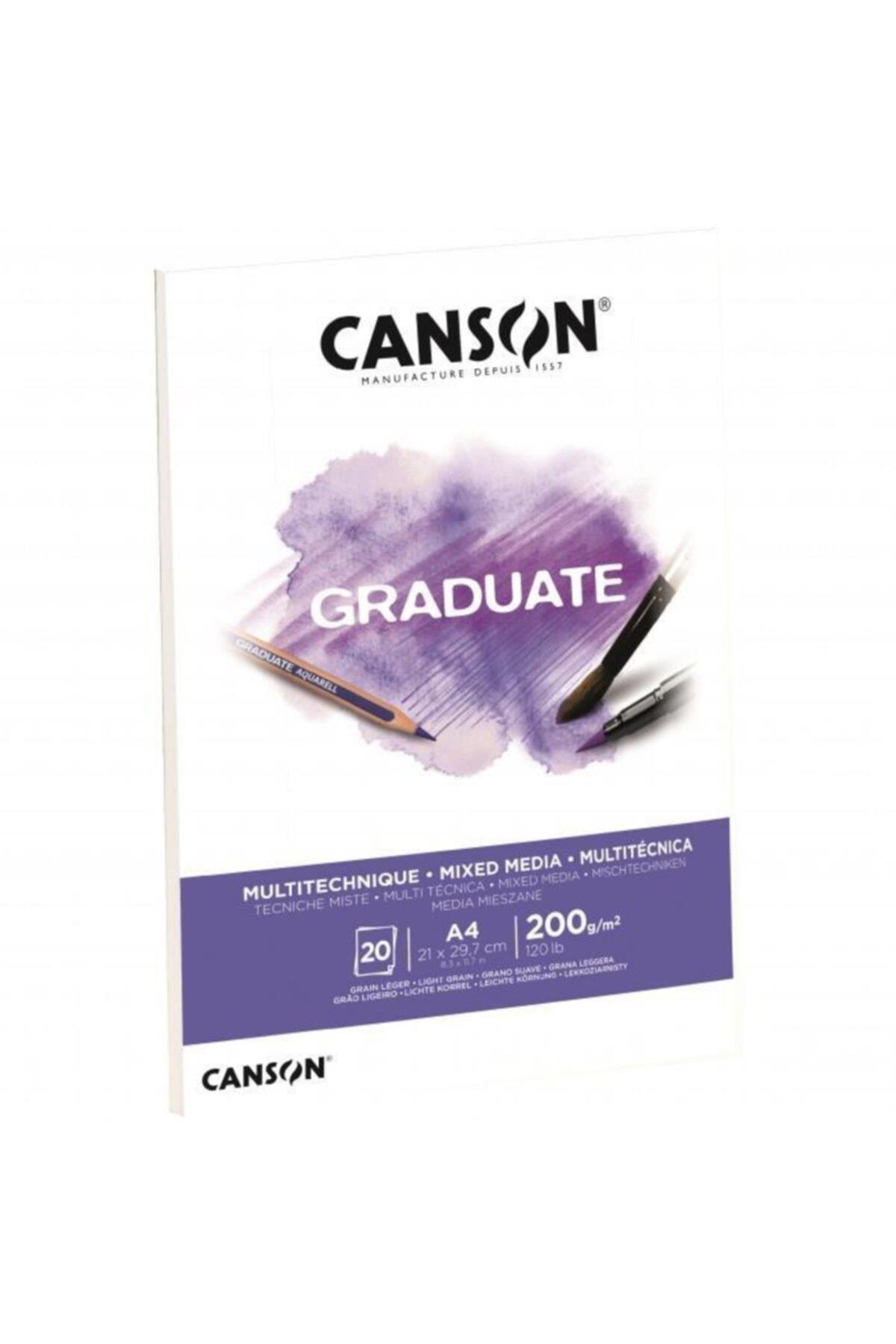 Canson Çizim Bloğu Graduate Mıx Medıa Beyaz 20 SY A4 200 GR