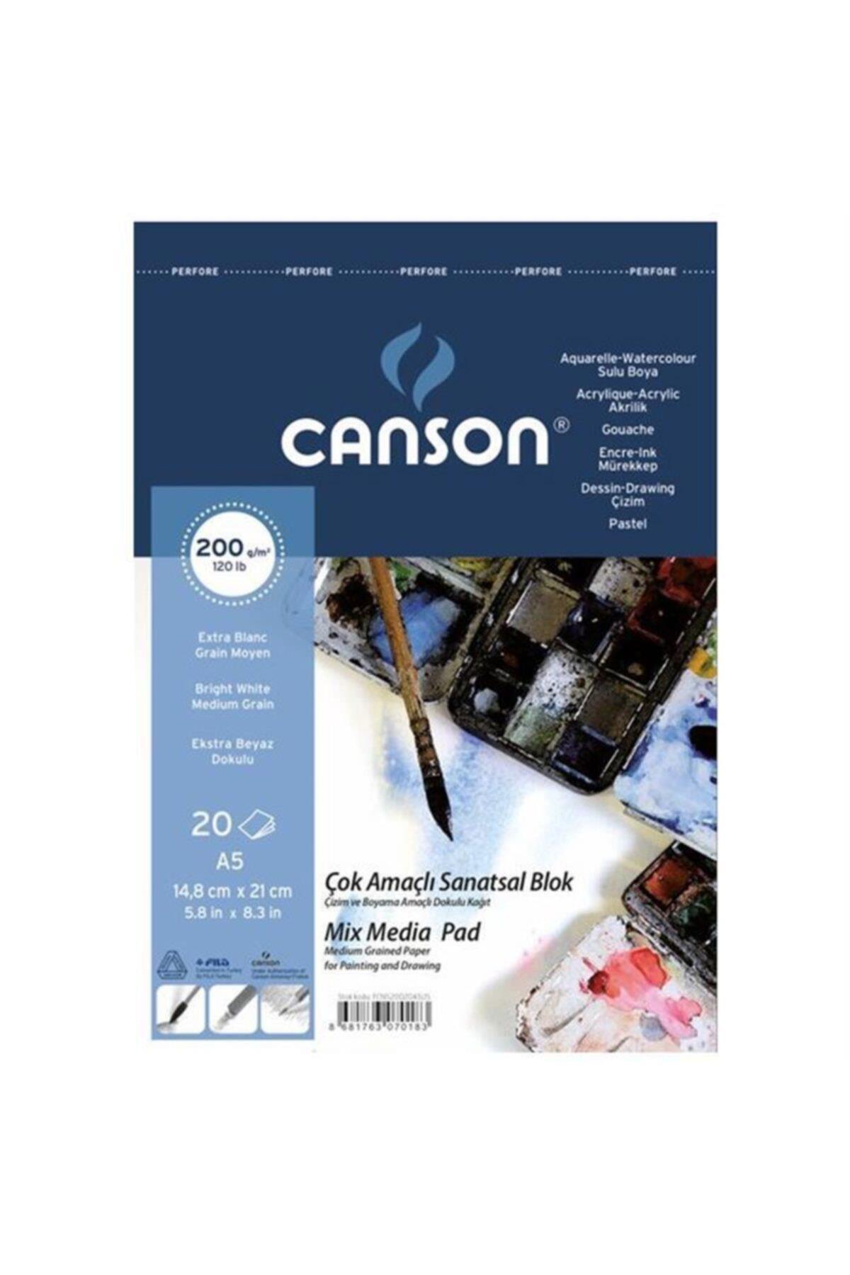 Canson Fınface Resim Blokları 200 Gr A5 20 YP Üstten Spriralli