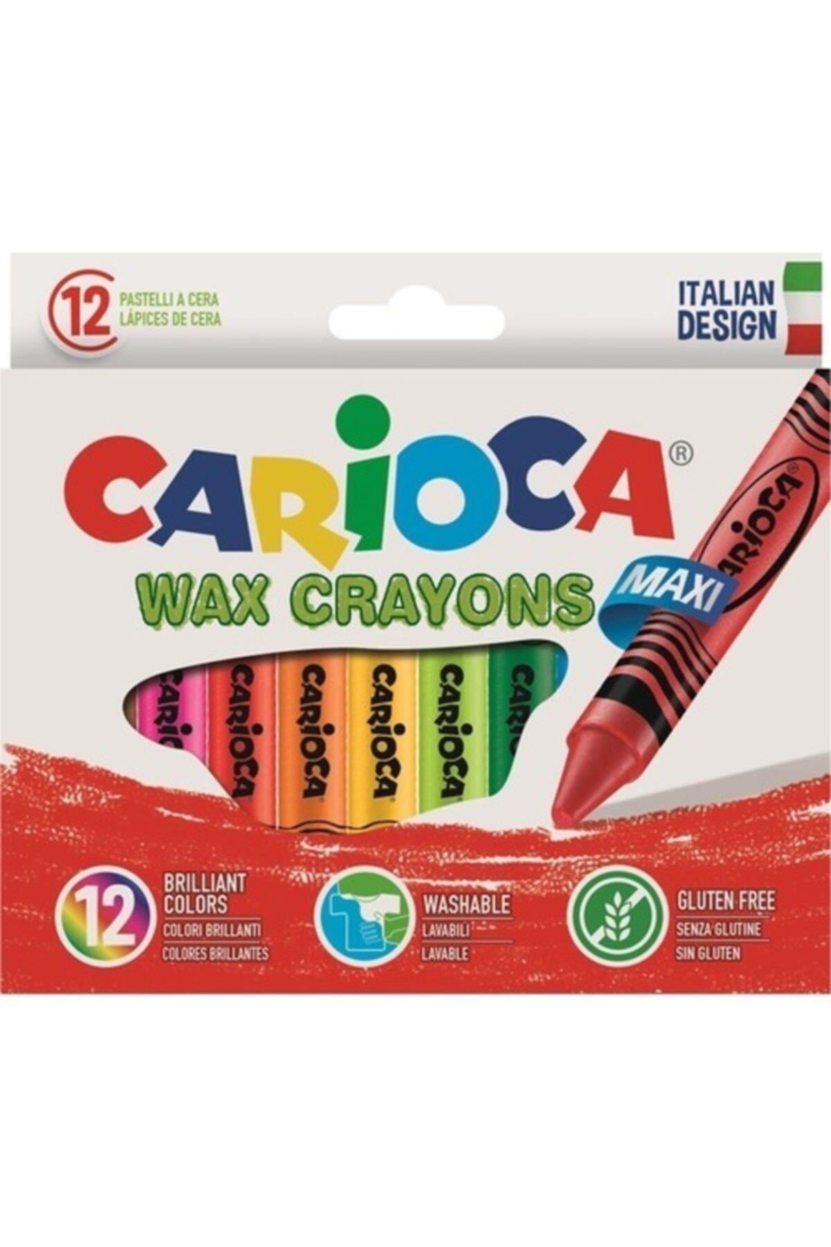 Carioca Jumbo Üçgen Elleri Kirletmeyen Yıkanabilir Pastel Boya Kalemi 12 Renk