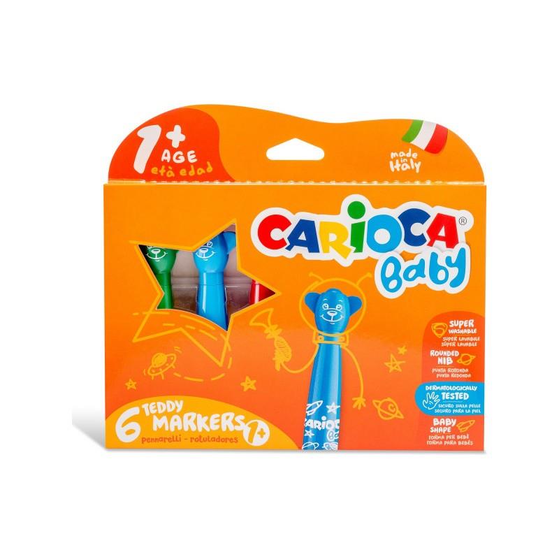 Carioca Keçeli Boya Kalemi Teddy Jumbo Bebek 6 LI 42815