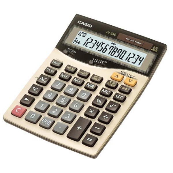 Casio Hesap Makinası Masa Üstü 14 Hane Check Control DJ-240D Plus
