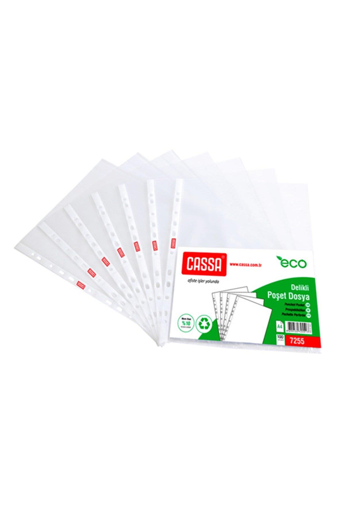 Cassa Poşet Dosya Eco 35 Micron 100 Lü A4 Şeffaf  (50 Paket)