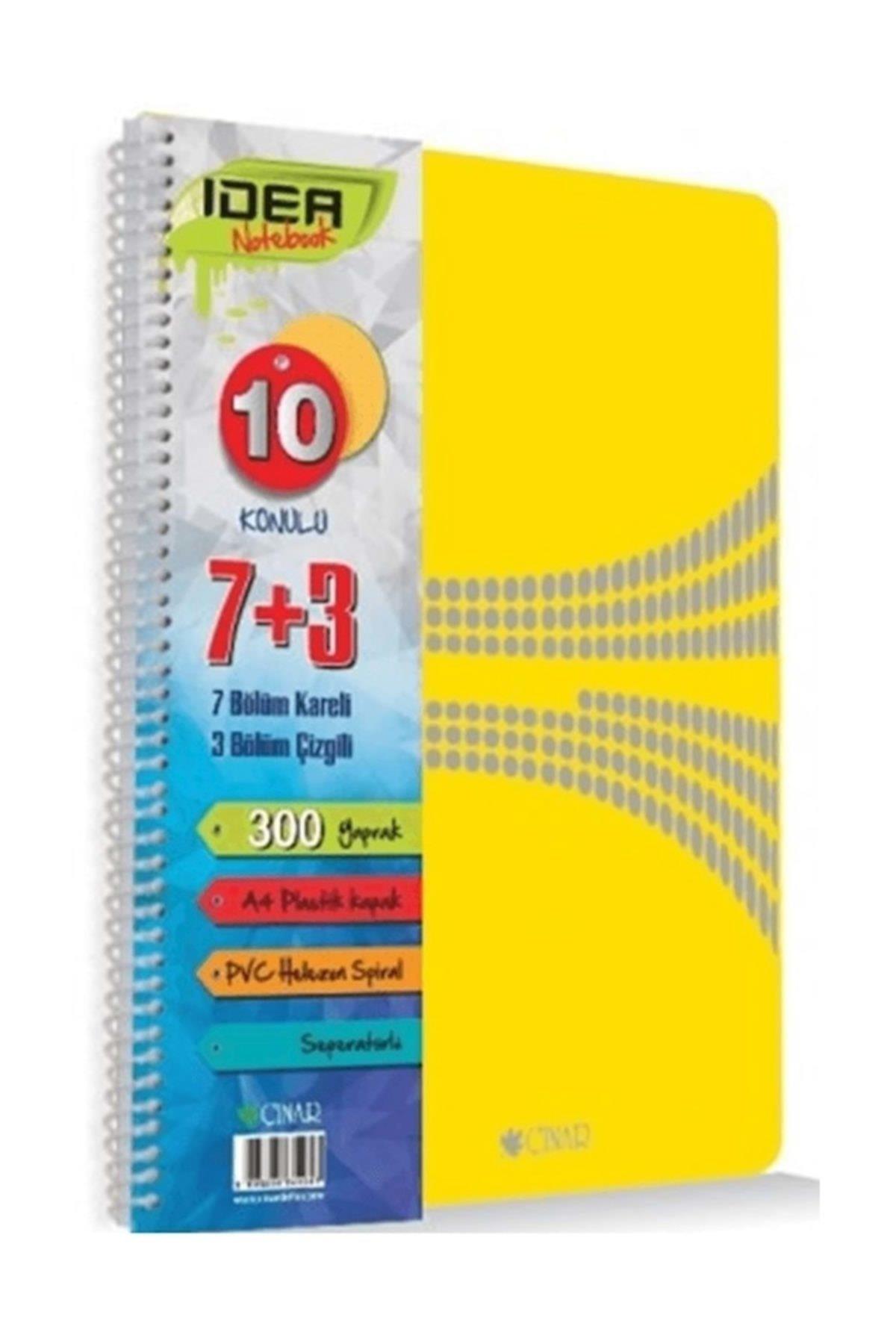 Çınar Okul Defteri Idea 7+3 Seperatörlü Kareli-Çizgili 300 YP 64004