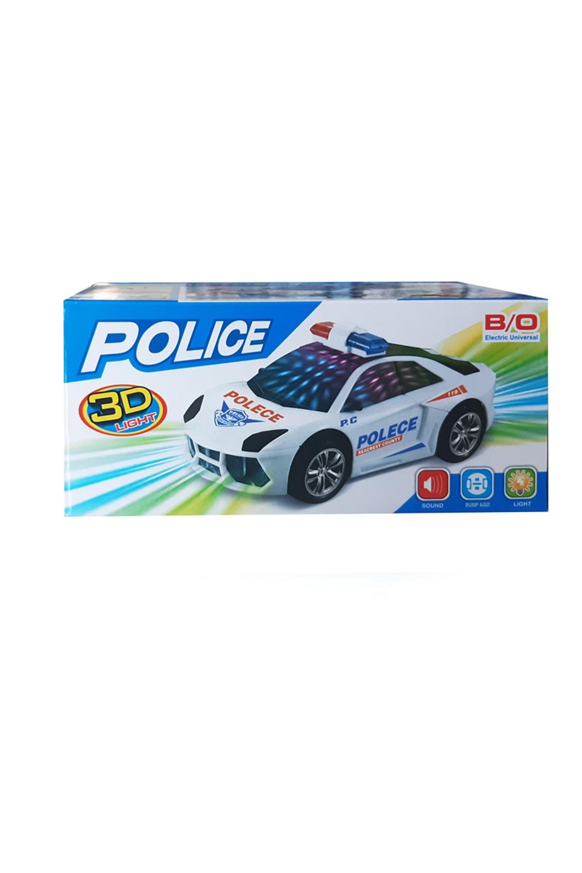 Ctoy 3D Işıklı Pilli Ve Sesli Polis Arabası